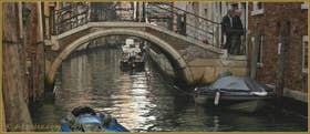 Le pont de l'Ospealeto, sur le rio de San Giovanni Laterano, dans le Sestier du Castello à Venise.
