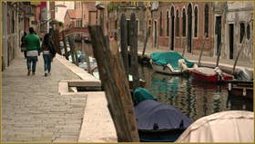 La Fondamenta Gherardini, le long du rio de San Barnaba, dans le Sestier du Dorsoduro à Venise