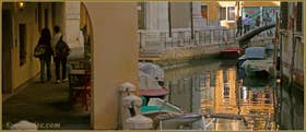 Le Sotoportego de le Colonete, le long du rio de la Madalena, dans le Sestier du Cannaregio à Venise