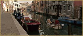 Le rio de la Madona de l'Orto, le long de la Fondamenta Gasparo Contarini, dans le Sestier du Cannaregio à Venise