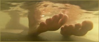 Acqua Alta Venise - Ciao ! disaient ces pieds dans l'eau des arcades du Palais des Doges, dans le Sestier de Saint-Marc à Venise.
