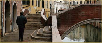 Le pont dei Preti et à droite celui del Paradiso, dans le Sestier du Castello à Venise.