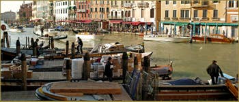 Les livraisons au Rialto, dans le Sestier de Saint-Marc à Venise.