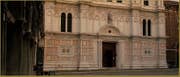 La façade de style Gothique tardif de l'église de San Zaccaria, dans le Sestier du Castello à Venise.
