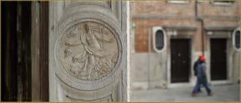 Détail de l'église Santa Maria dei Miracoli, dans le Sestier du Cannaregio à Venise.