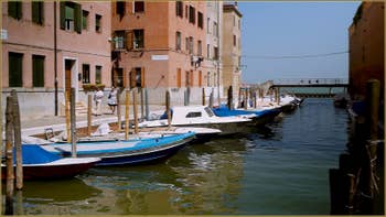 La Fondamenta Drio la Celestia, le long du bacinetto de la Celestia, également dénommé Riello del'Arsenale, dans le Sestier du Castello à Venise.