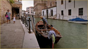 La Fondamenta de l'Abazia, le long du rio de la Sensa, dans le Sestier du Cannaregio à Venise.