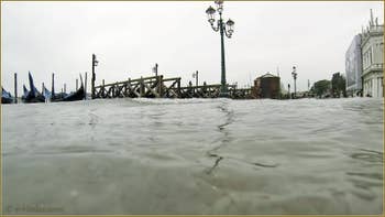 Acqua Alta, Molo San Marco, dans le Sestier de Saint-Marc à Venise.