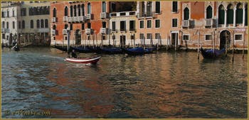 Les reflets sang et or du Grand Canal de Venise.