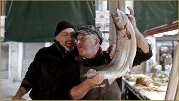 Massimo Zane, marchand de poisson au Marché du Rialto.