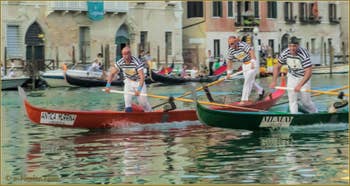 Regata Storica de Venise : La Régate des hommes sur Gondolini