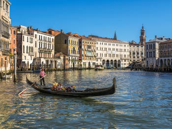 Gondola on Venice Grand Canal