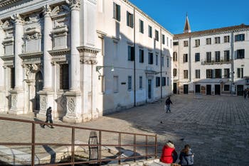 Le Campo et l'église Santa Giustina, dans le Sestier du Castello à Venise