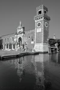 L'Arsenal de Venise et ses lions, dans le Sestier du Castello à Venise.