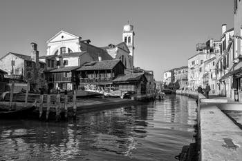 Le Rio, le Squero et l'église de San Trovaso dans le Dorsoduro à Venise.