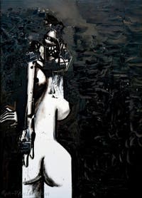 George Condo, Standing Female Figure in Black Space, détail, à la Biennale d'Art de Venise