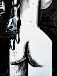 George Condo, Standing Female Figure in Black Space, détail, à la Biennale d'Art de Venise