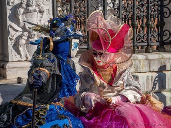 Masques et Costumes du Carnaval de Venise : La Belle en Rose à l'Arsenal.