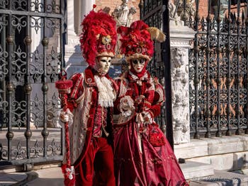 Costumes et Masques du Carnaval de Venise, Le Prince et la Princesse du Coeur à l'Arsenal.
