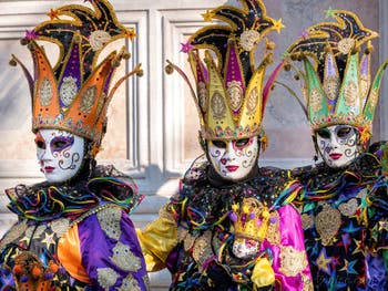 Lutins tout en couleurs à San Zaccaria, Masques et costumes du Carnaval de Venise