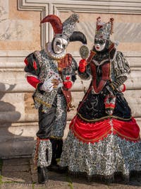 Masques et costumes du Carnaval de Venise, le Fou et la Princesse à San Zaccaria