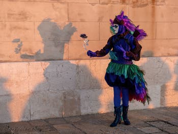 Masques et costumes du Carnaval de Venise, la Fleur du Poète à San Giorgio Maggiore