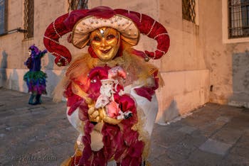 Masques et costumes du Carnaval de Venise, le Bouffon du Roi à San Giorgio Maggiore