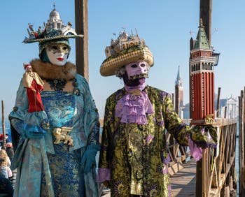 Rialto, Basilique et Campanile à Saint Marc, les Masques et costumes du Carnaval de Venise