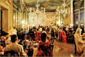 Carnaval de Venise Grand Bal Costumé Ballo Tiepolo Dîner Palazzo Pisani Moretta