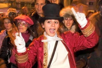 Carnaval de Venise Visite de Venise avec un comédien