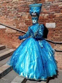 Les costumés du carnaval de Venise sur le Campiello Barbaro.