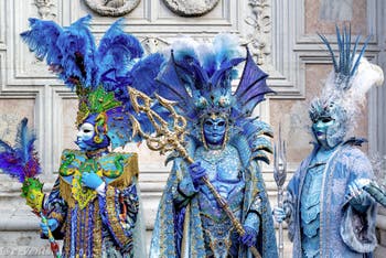Les costumés du carnaval de Venise 