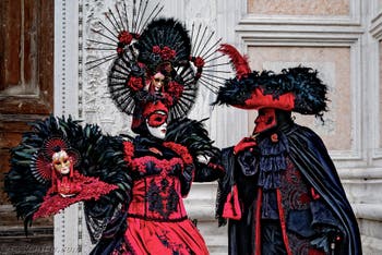 Les costumés du carnaval de Venise 