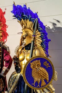 La parade des costumés du carnaval de Venise 2026 sur le Campo San Lorenzo.