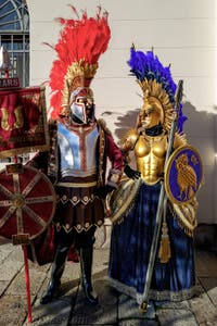 La parade des costumés du carnaval de Venise 2026 sur le Campo San Lorenzo.