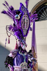 La parade des costumés du carnaval de Venise 2026 sur le Campo San Lorenzo.