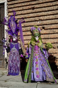 La parade des costumés du carnaval de Venise 2026 sur le Campo San Lorenzo.