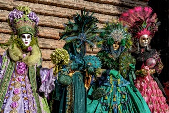 Les costumés du carnaval de Venise 