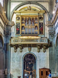 Orgue d'Onofrio Zeffirini da Cortona de 1558, église de la Badia Fiorentina à Florence Italie