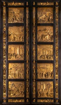 La porte du Paradis du Baptistère de San Giovanni à Florence en Italie
