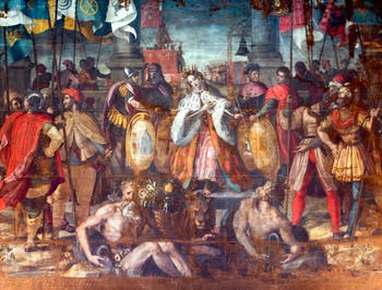 Allégorie du triomphe de Florence par Alessandro Allori Chapelle des Princes Médicis à Florence en Italie