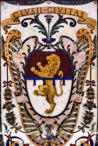 Blason Ville de Chiusi en Toscane Chapelle des Princes Médicis à Florence en Italie