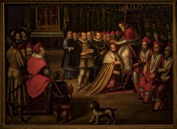Couronnement de Cosimo Ier par le Pape Pie V Chapelle des Princes Médicis à Florence en Italie