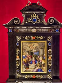 Reliquaire de l'adoration des pasteurs Trésor de la chapelle des Princes Médicis à Florence en Italie
