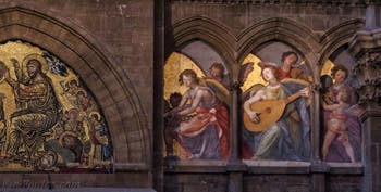 Fresque Anges Musiciens Santi di Tito de la Cathédrale Santa Maria del Fiore, le Duomo à Florence en Italie