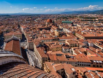 Vue de la coupole de la chapelle des Princes Medicis à Florence depuis le dôme de Brunelleschi