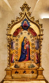 Beato Angelico, Vierge à l'enfant, la Madone de l'étoile, détrempe et feuille d'or sur bois, 1434, couvent de San Marco à Florence Italie