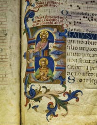 Manuscrit et enluminures, bibliothèque du couvent de San Marco à Florence en Italie