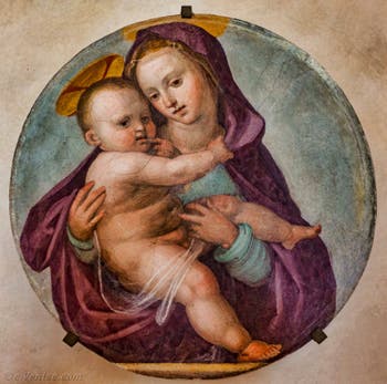 Fra Bartolomeo, Vierge à l'enfant, fresque sur terre cuite, 1516-1517, couvent de San Marco à Florence Italie