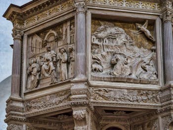 Chaire de Benedetto da Maiano Santa Croce à Florence en Italie